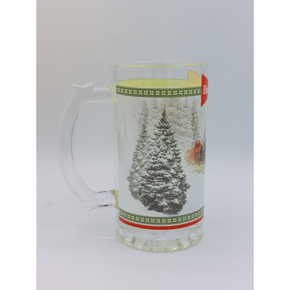 Budweiser Holiday Glass Stein Christmas 2021 Limited Ed Mug Collectible 16oz - Picture 8 of 10